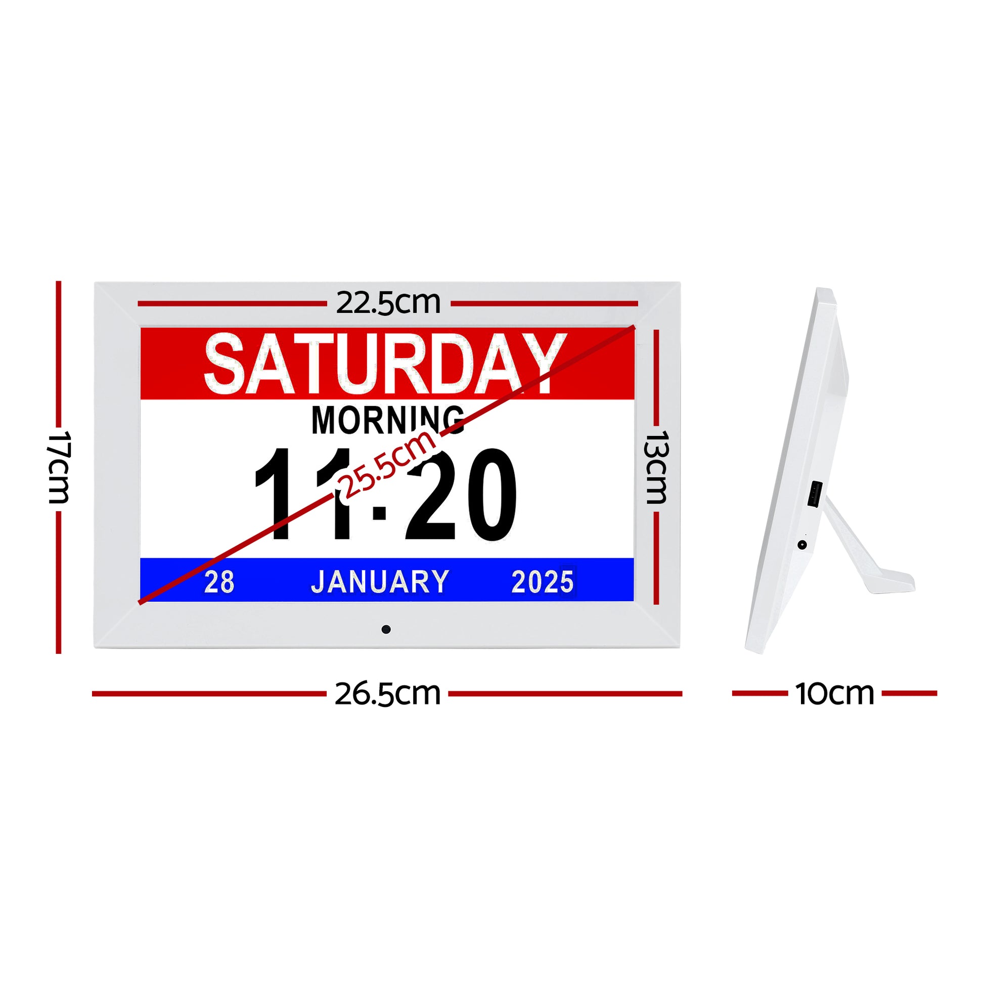 Artiss 10" Digital Day Clock White