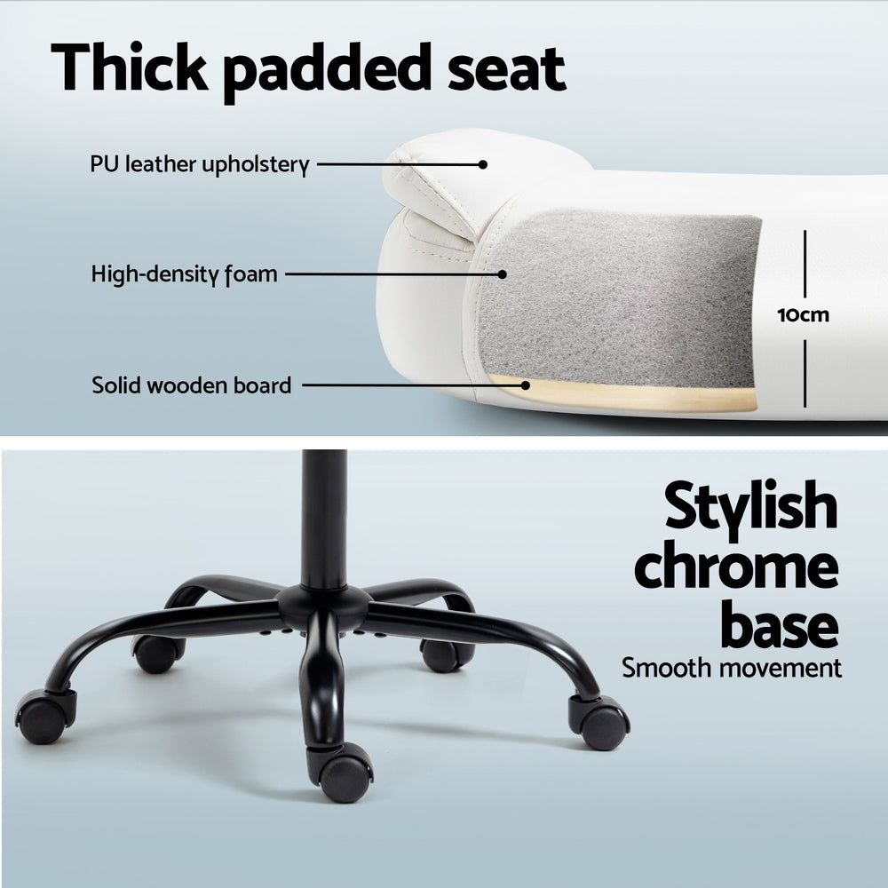 Artiss Computer Desk Executive Office Chairs Sets White