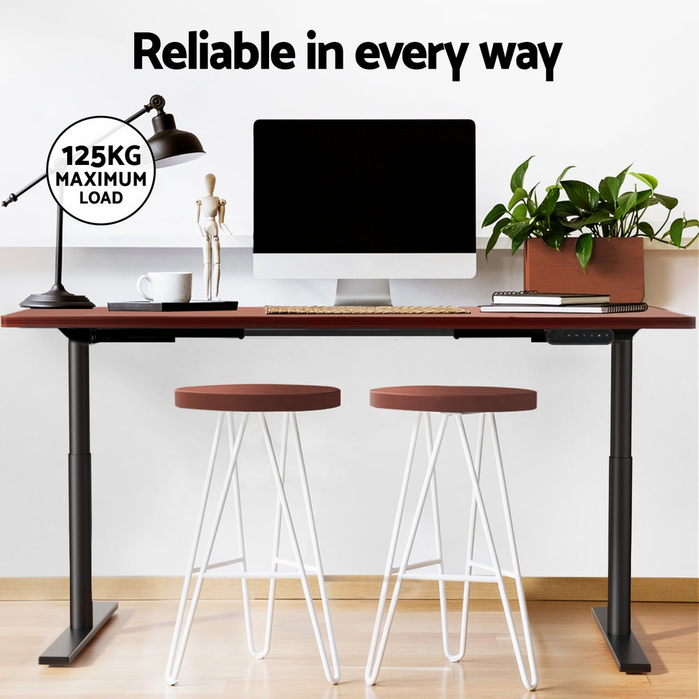 Artiss Standing Desk Motorised Electric Dual Motor 120CM Walnut