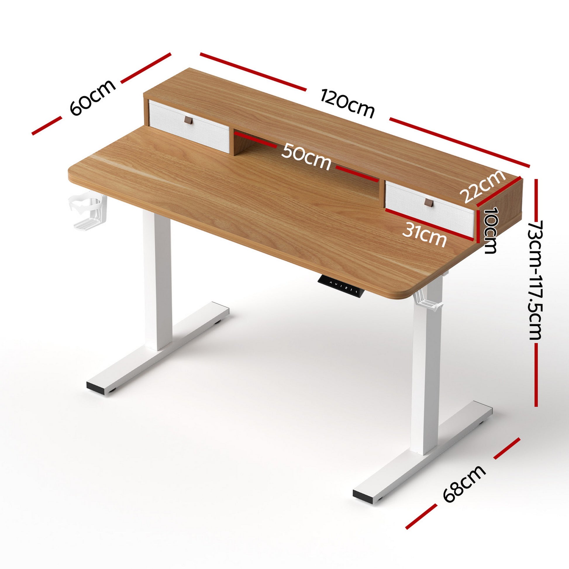 Artiss Electric Standing Desk Height Adjustable Sit Stand Desk for Home Office