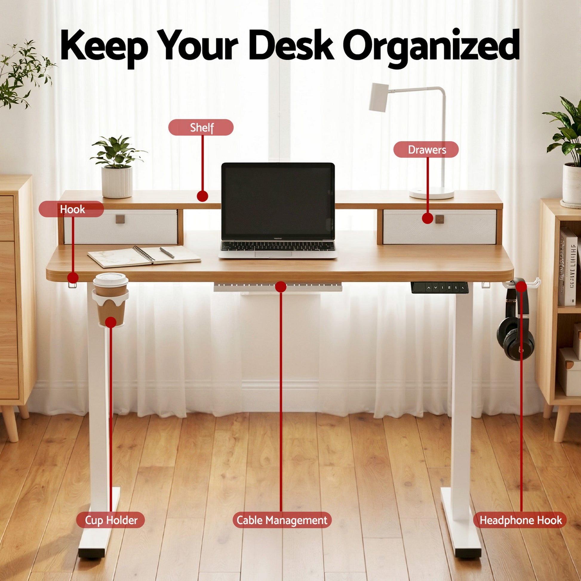Artiss Electric Standing Desk Height Adjustable Sit Stand Desk for Home Office