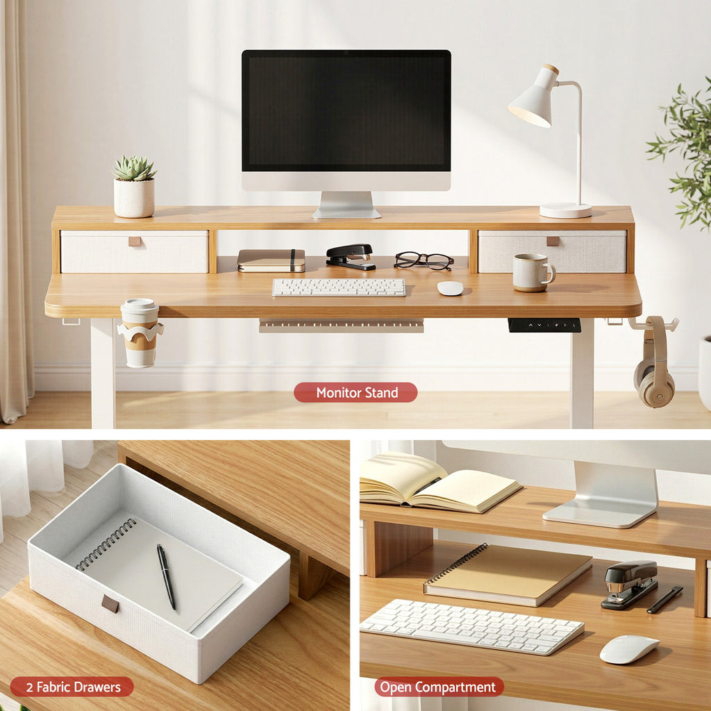 Artiss Electric Standing Desk Height Adjustable Sit Stand Desk for Home Office