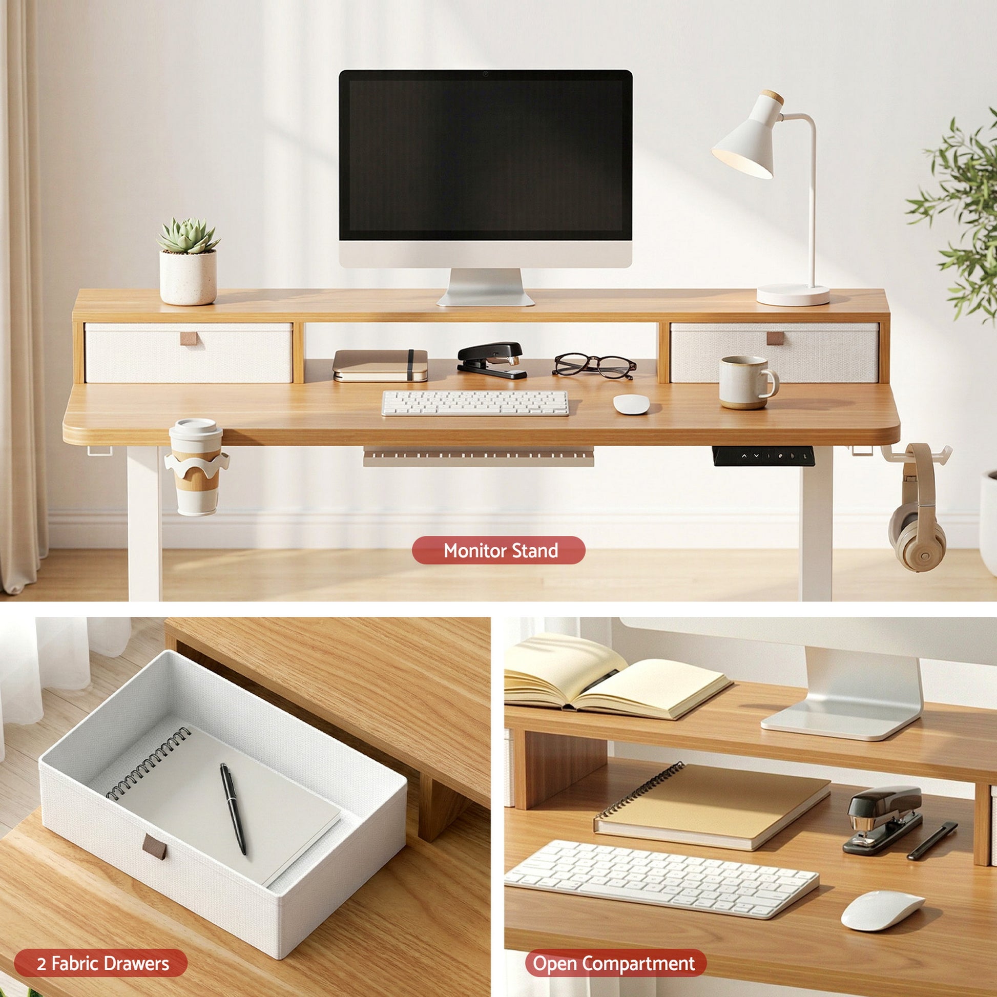 Artiss Electric Standing Desk Height Adjustable Sit Stand Desk for Home Office
