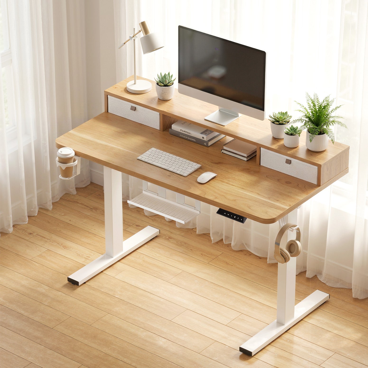 Artiss Electric Standing Desk Height Adjustable Sit Stand Desk for Home Office
