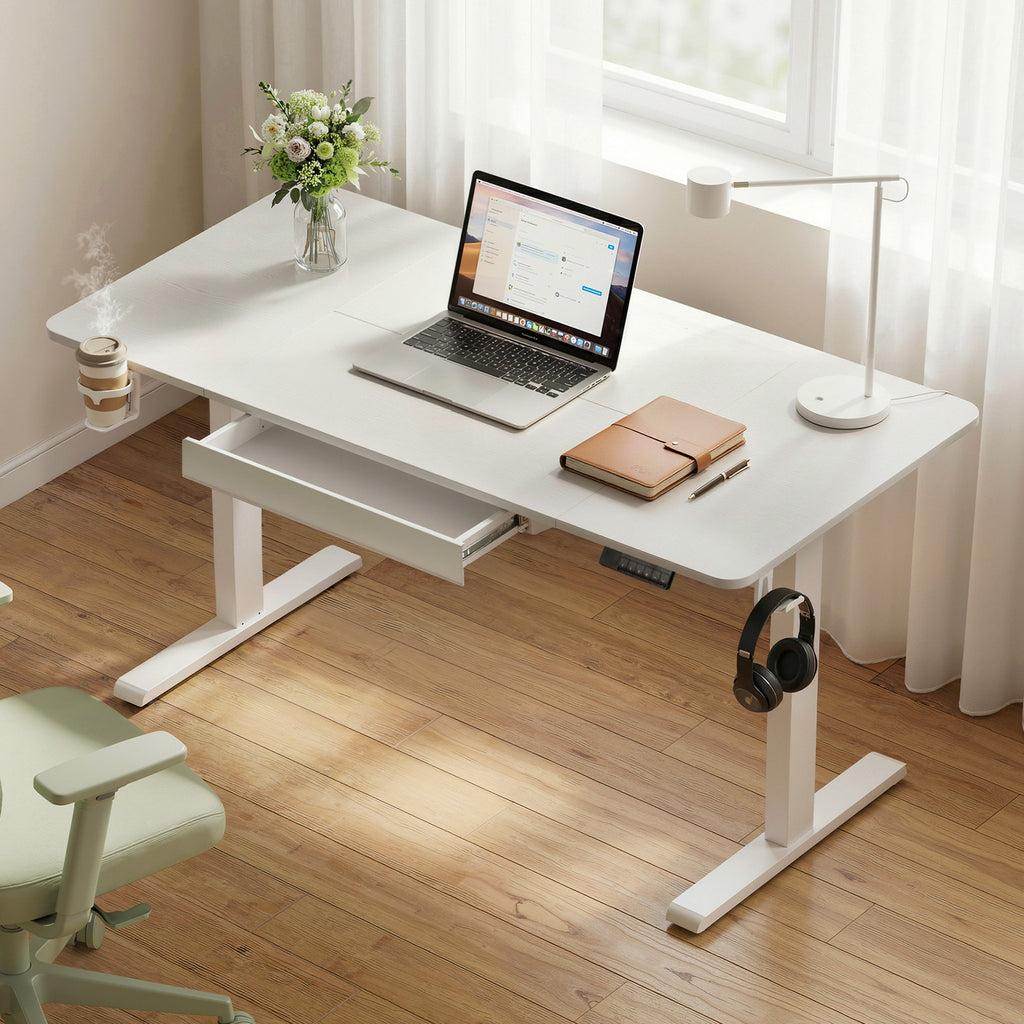Artiss Electric Standing Desk 140cm Adjustable Height Motorised with Desk Drawer