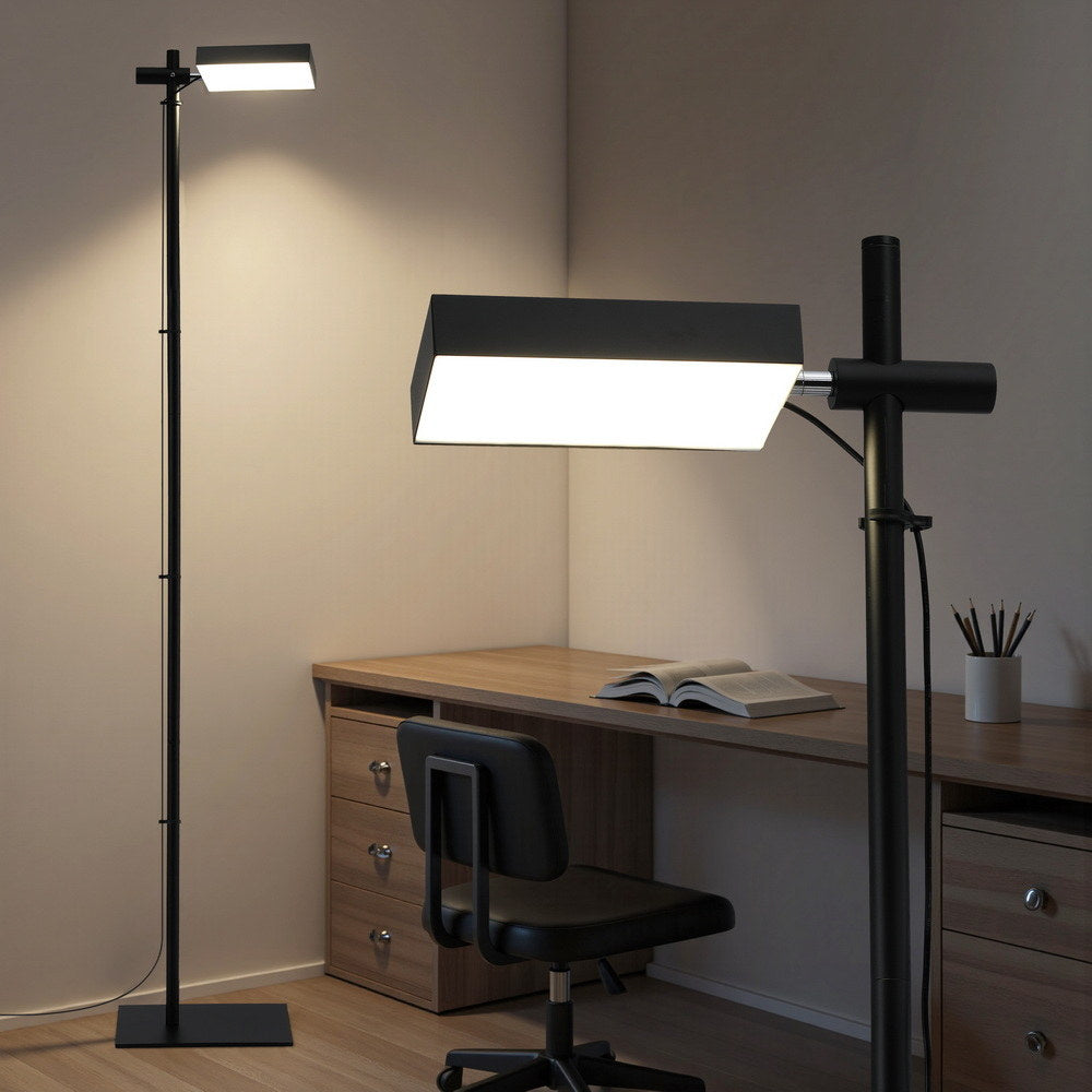 Artiss LED Floor Lamp, Modern Reading Lamp 360～ Rotating Adjustable Light Head,12W Standing Lamp for Living Room, Bedroom Office