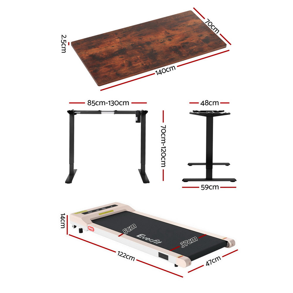 Artiss 140cm Electric Standing Desk with 360mm Treadmill Electric Walking Pad