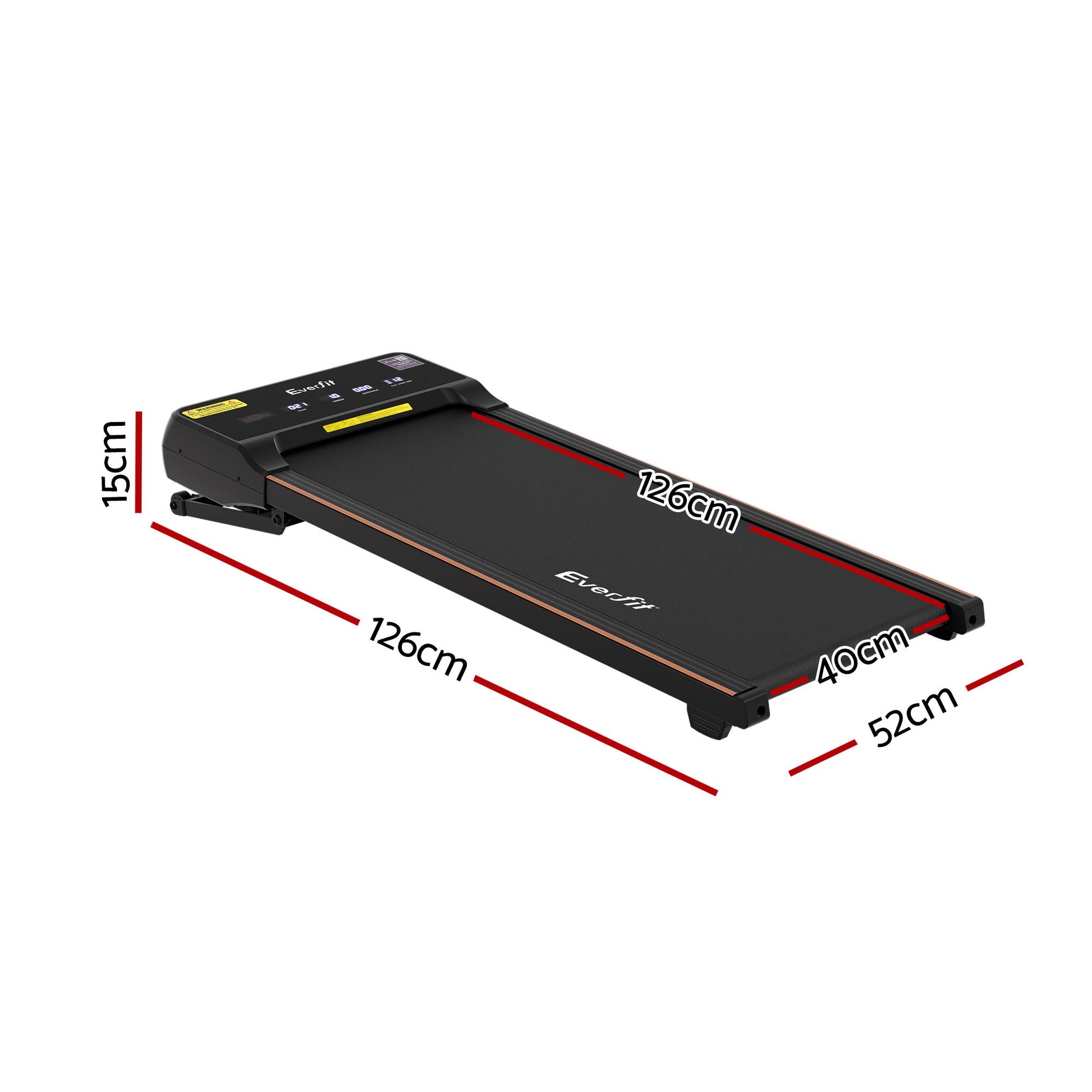 Everfit Under Desk 3 in 1 Walking Pad Treadmill 20% Auto Incline With 40cm Wide Belt