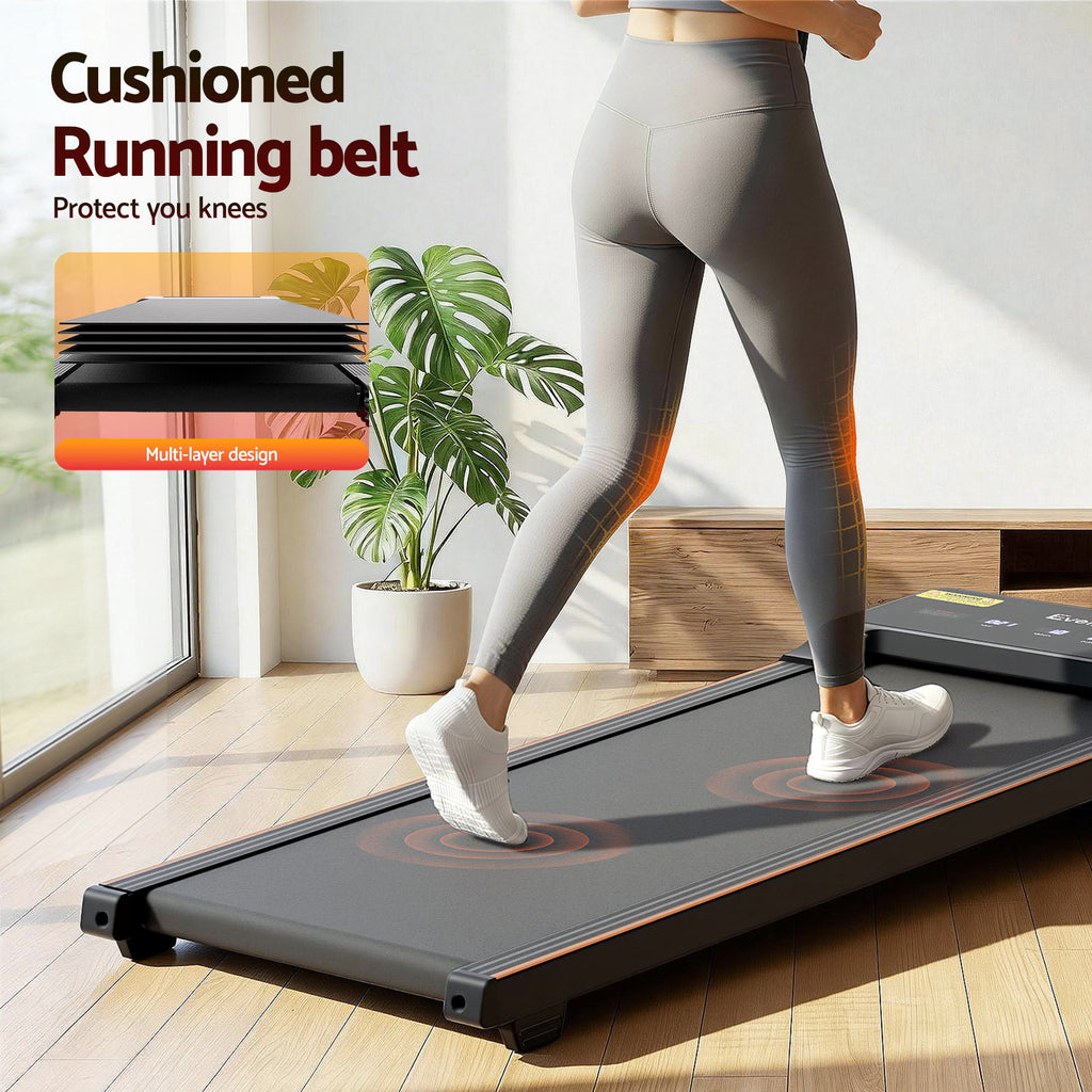 Everfit Under Desk 3 in 1 Walking Pad Treadmill 20% Auto Incline With 40cm Wide Belt