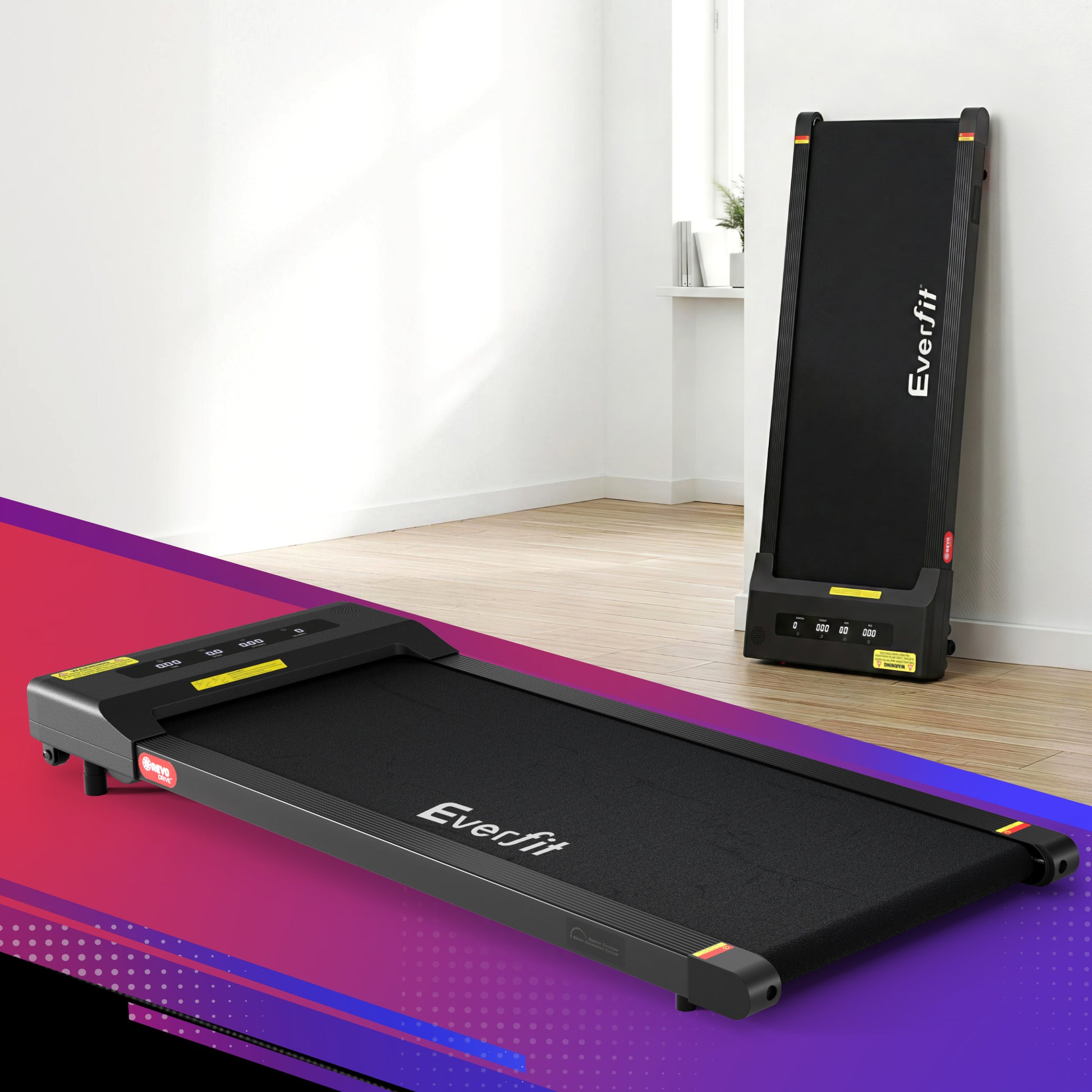 Everfit Under Desk Electric Walking Pad 400mm Black