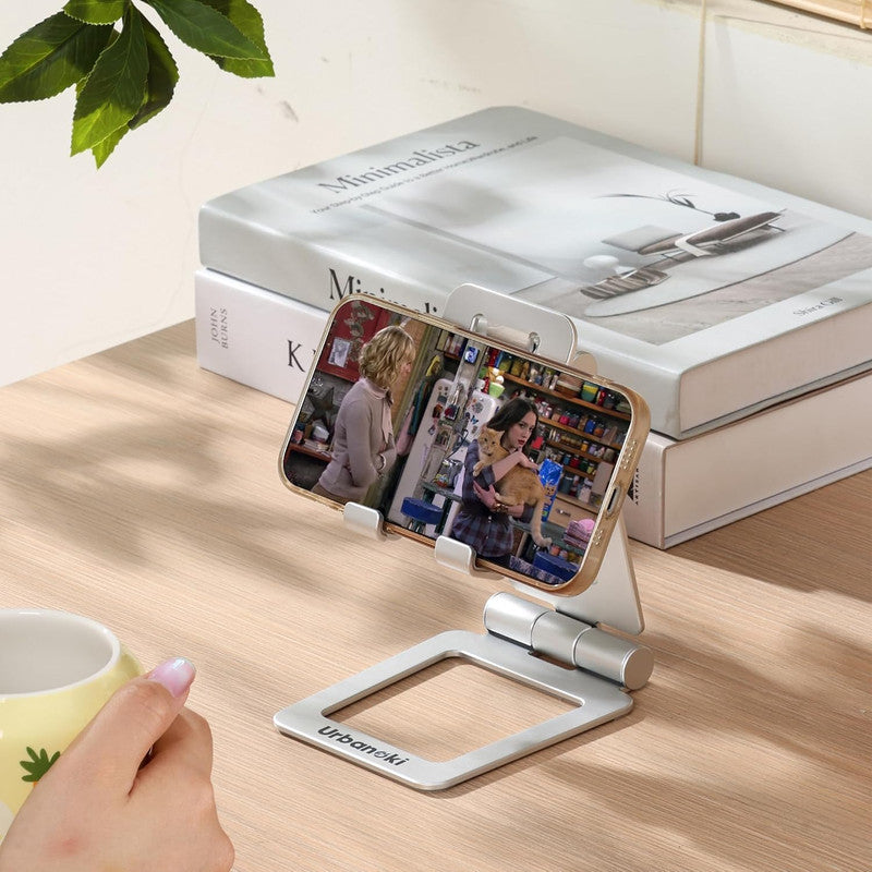 Urbanoki Portable Phone Tablet Stand Dual Folding Desk Travel Cradle Dock