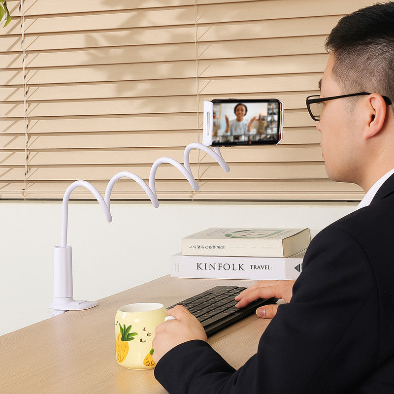 Urbanoki Gooseneck Phone Holder Flexible Clamp Mount for Bed Desk
