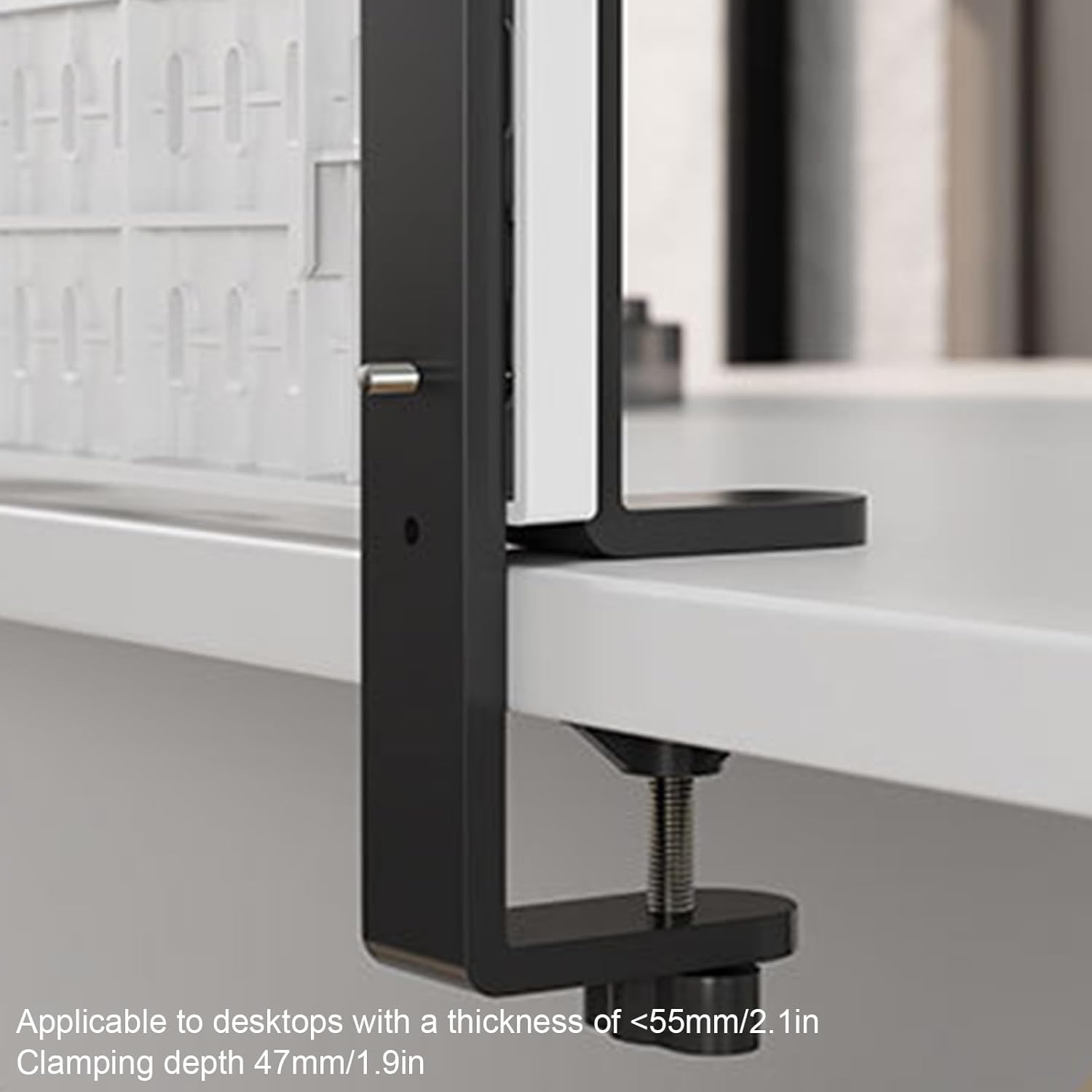 CARLA HOME Desk Pegboard Organizer Kit  with Hooks, Tray & Mount Ideal for Office, Gaming Setup & Home Workspace Organization (Black)