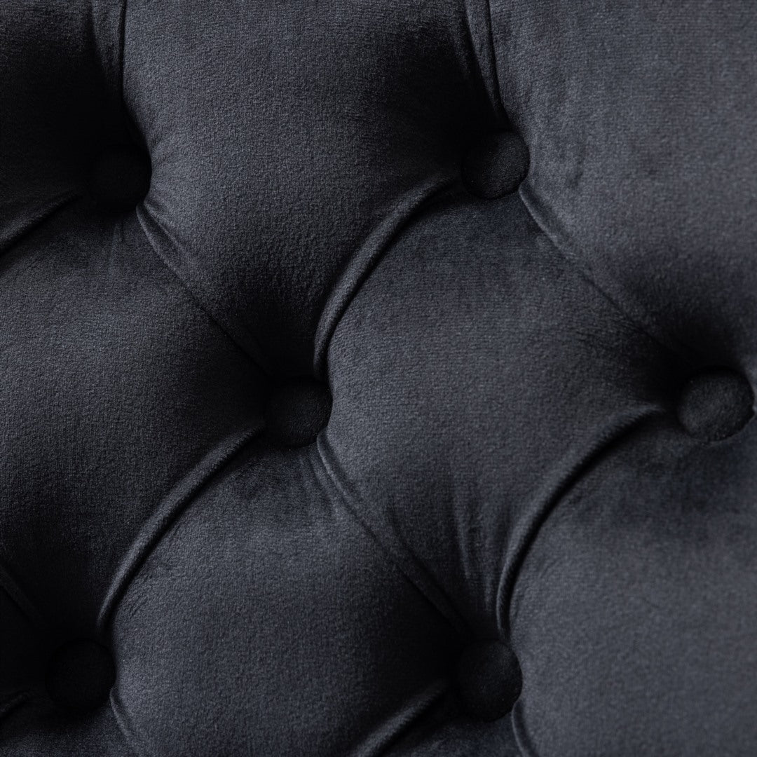 Velvet Home Office Chair - Black