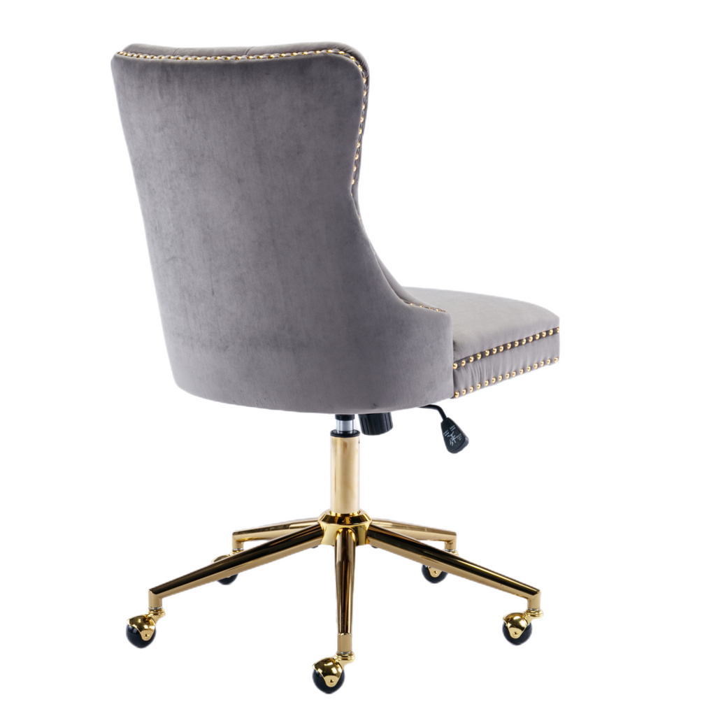 Velvet Home Office Chair - Grey