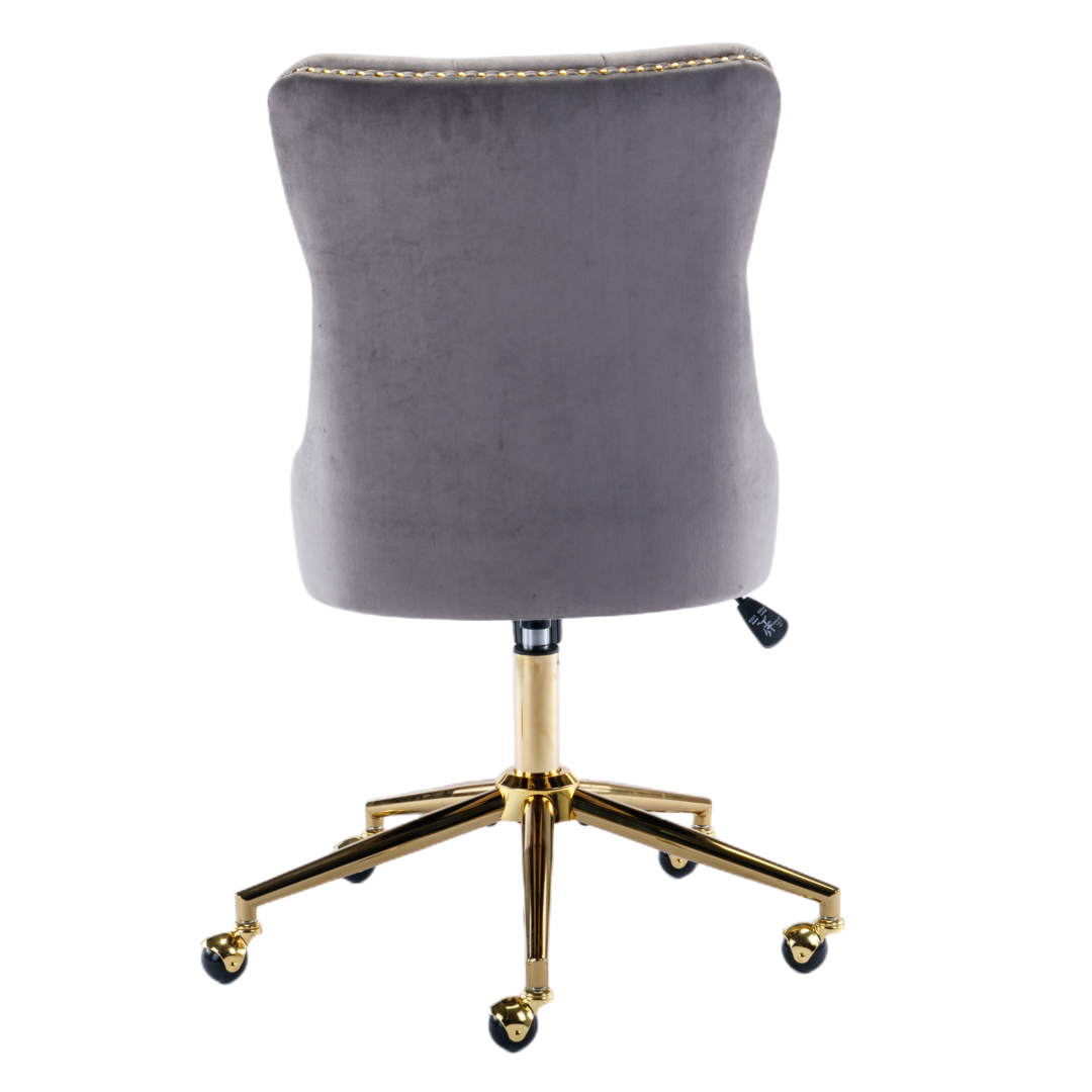 Velvet Home Office Chair - Grey