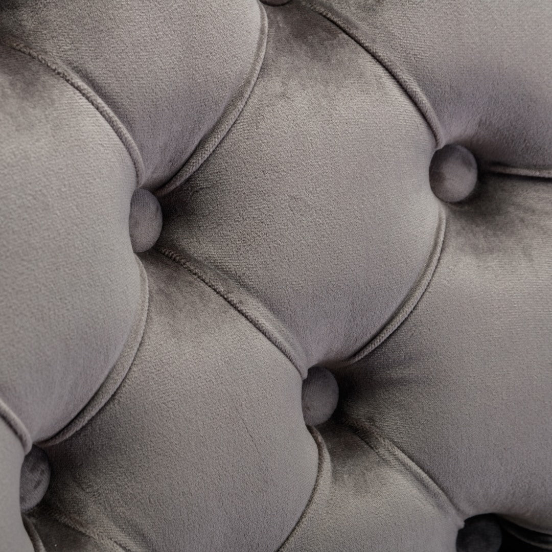 Velvet Home Office Chair - Grey