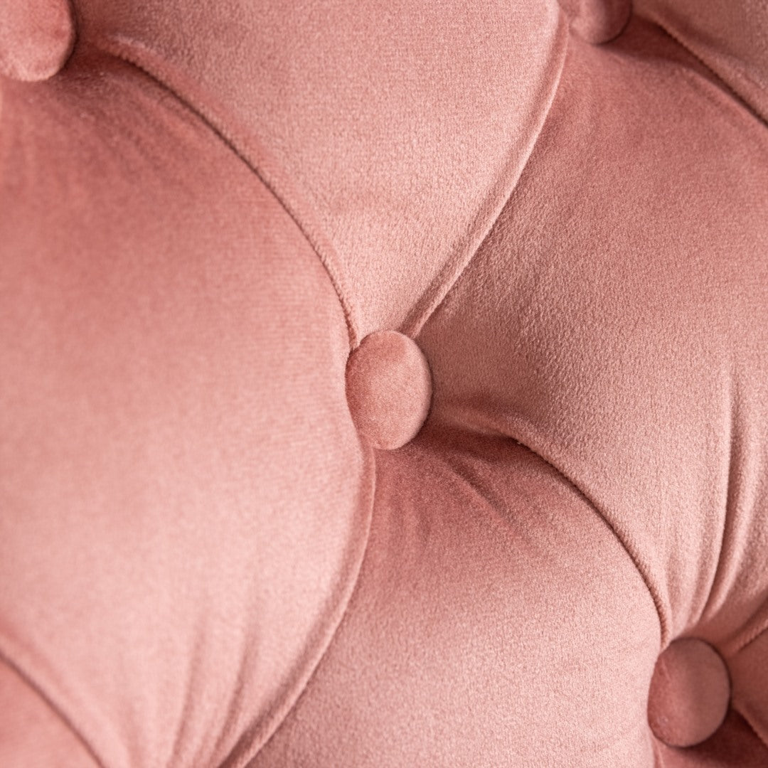 Velvet Home Office Chair - Pink