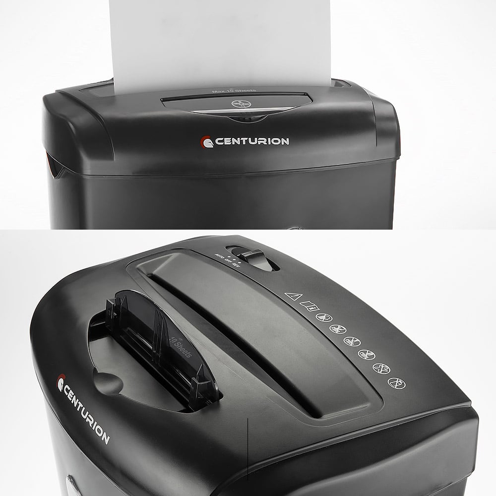 Centurion 21L Cross-Cut Office Shredder 10-Sheet Paper, CD & Credit Card Security