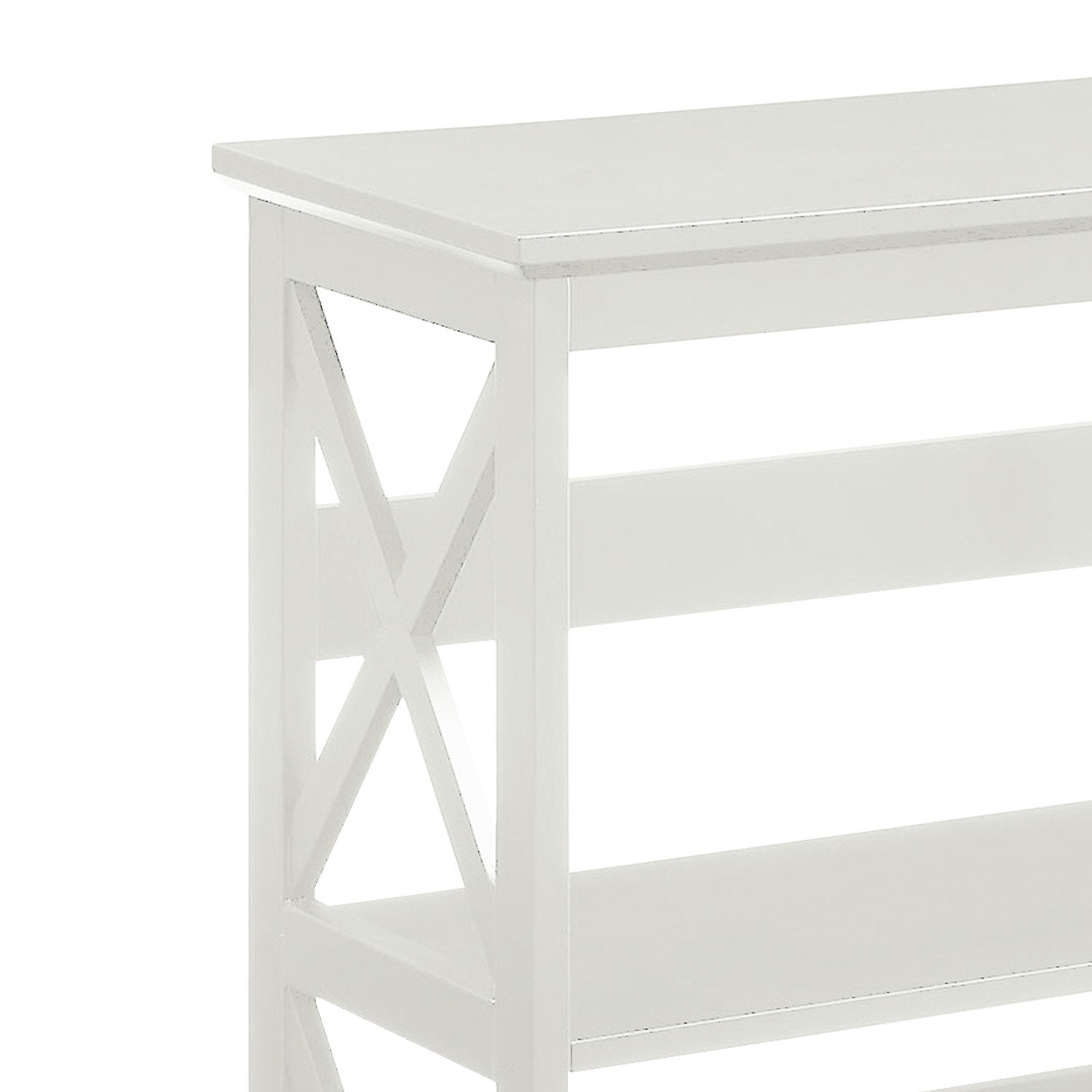 Sarantino Lucas 3-Tier Bookshelf Display Rack in White