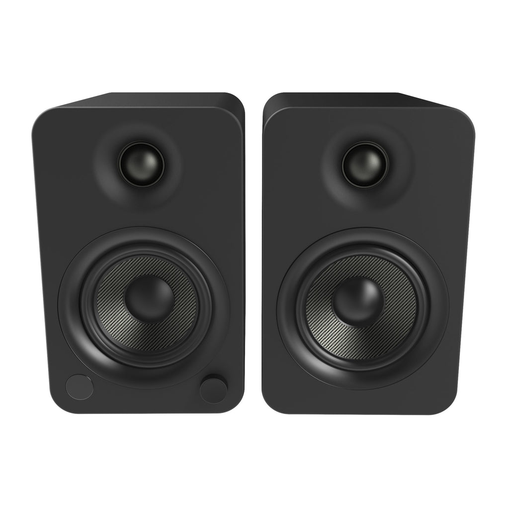 Kanto YU4 140W Powered Bookshelf Speakers with Bluetooth and Phono Preamp - Pair, Matte Black