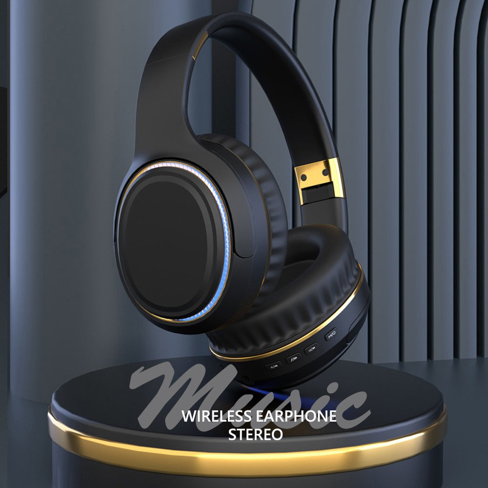 JR H6 Foldable Bluetooth 5.3 Wireless Headphone Over Ear Active Noise Cancelling Deep Bass Headset (Black)