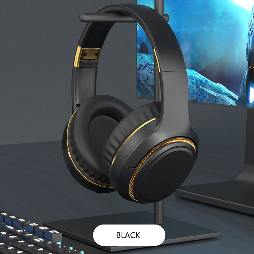 JR H6 Foldable Bluetooth 5.3 Wireless Headphone Over Ear Active Noise Cancelling Deep Bass Headset (Black)