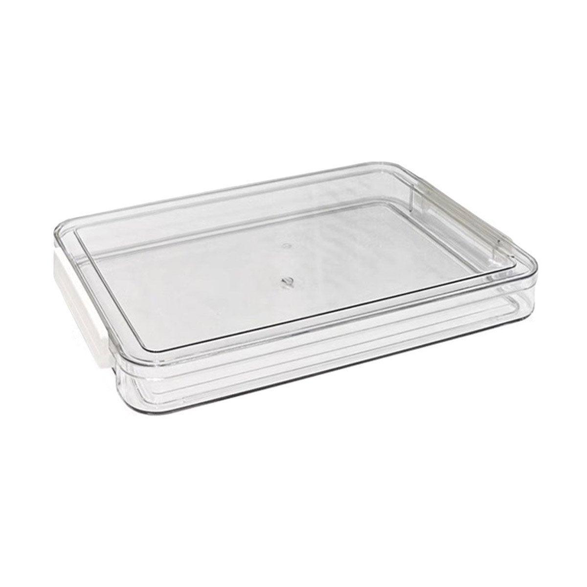 Large Capacity A4 File Storage Box Transparent Plastic Document Organizer Case - Small