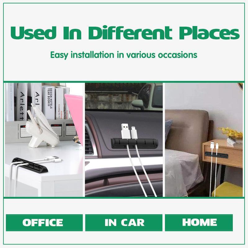 Value Pack Usb Charge Cable Holder Desk Cable Clips Organizer Cord Management - 5 Clips