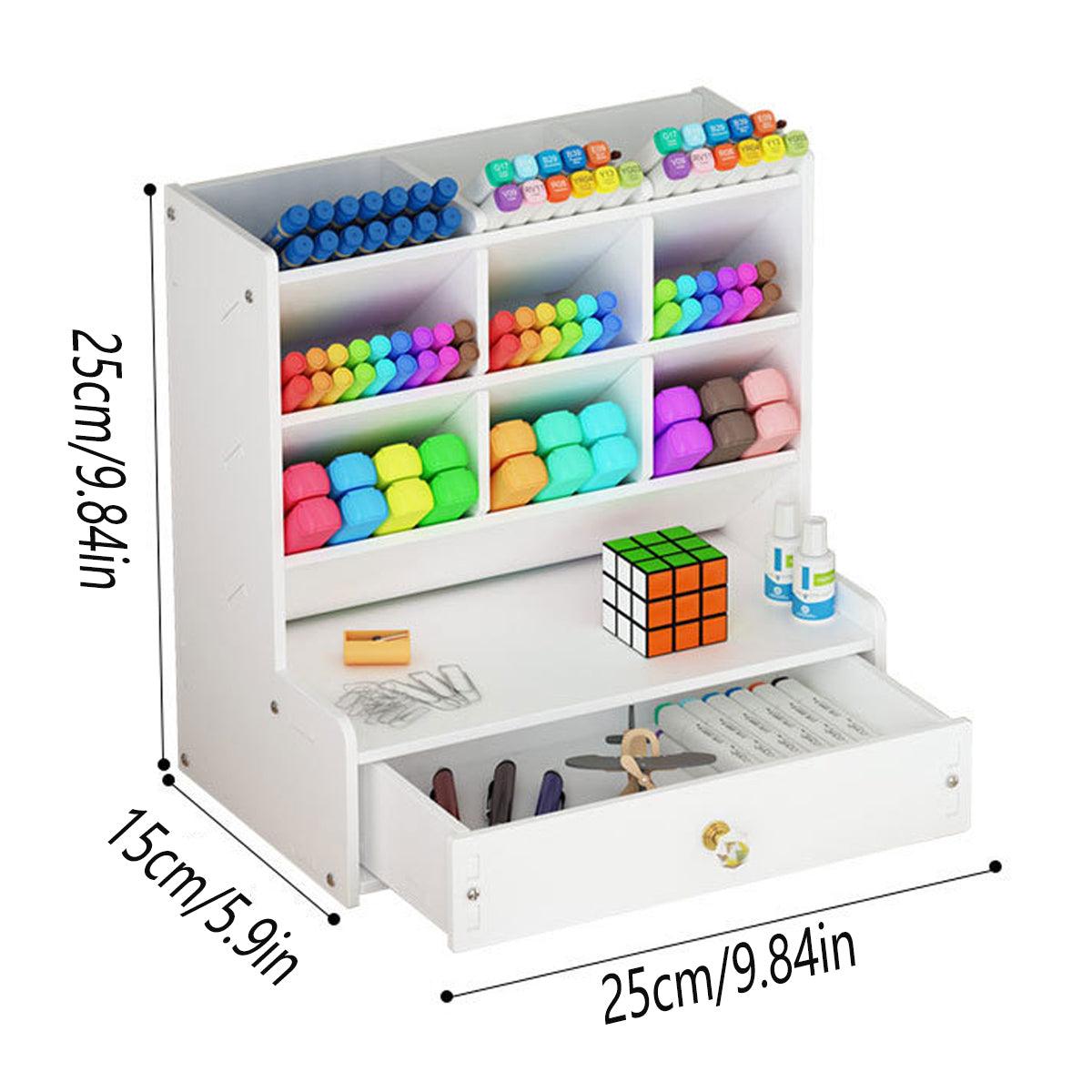 Office Desk Organizer Storage Drawer Pen Pencil Holder DIY Case Storage Rack