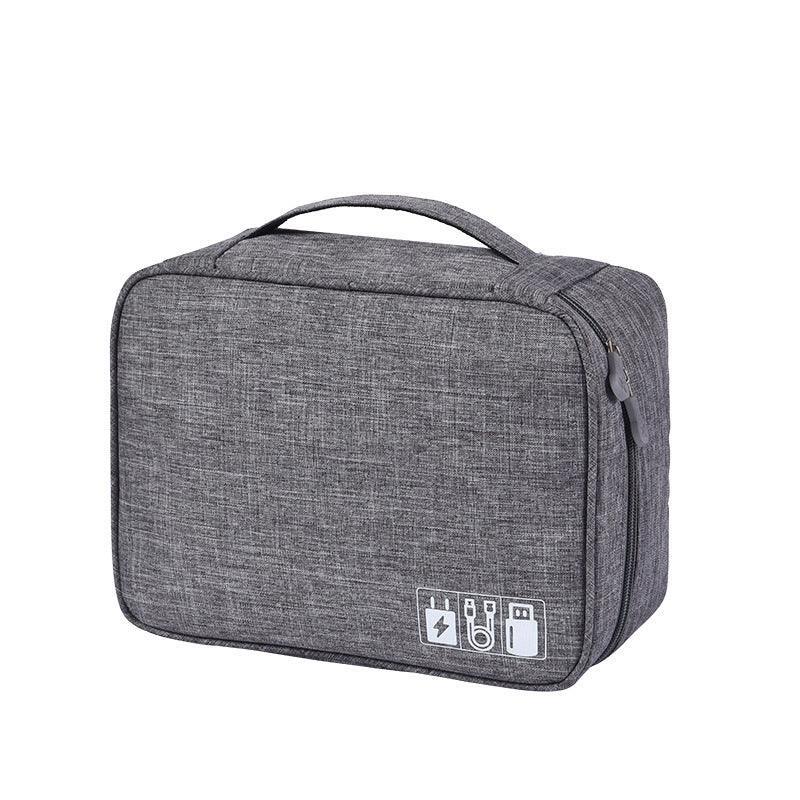 Cable Organizer Bag Charger USB Electronic Accessories Storage Travel Case - Navy