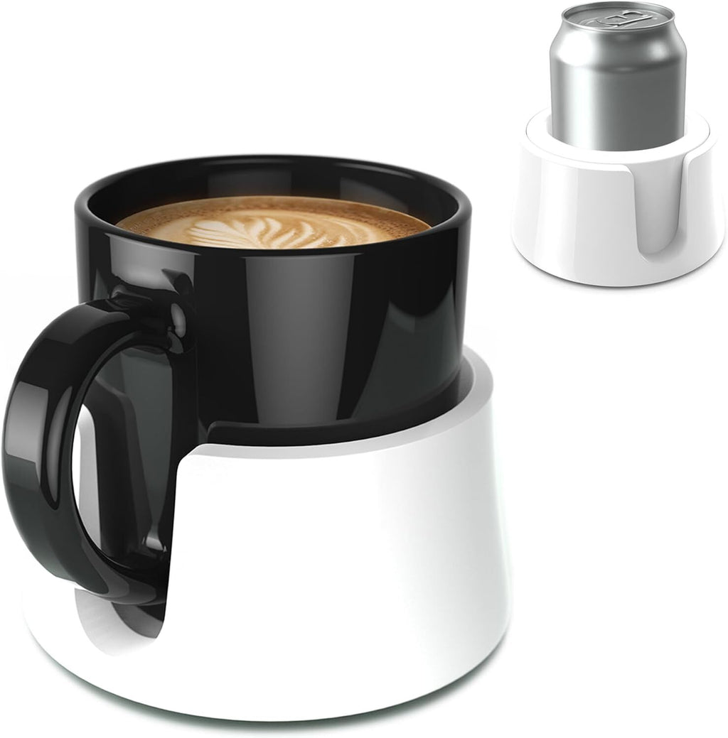 Table Coaster/Drink Holder for Office Desk (Cup not included) - White