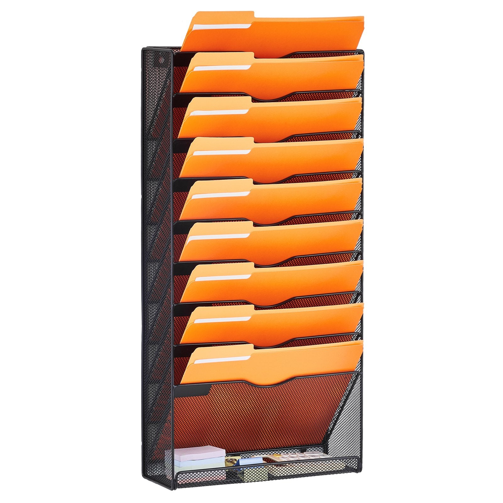 VEVOR File Wall Rack Mesh Wall File Holder 1-Piece 10 Pockets for Office/School